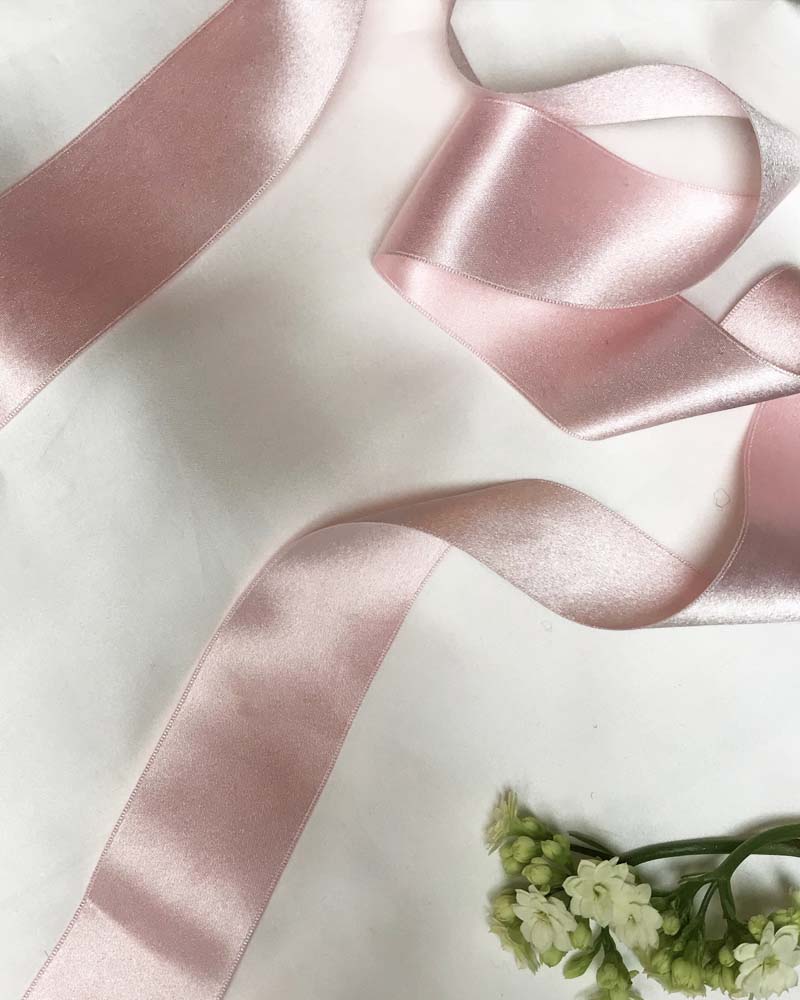 35mm Soft pink silk ribbon